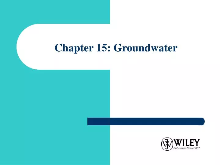 chapter 15 groundwater n.