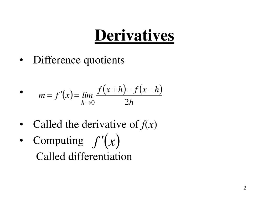 PPT - Derivatives PowerPoint Presentation, free download - ID:159762
