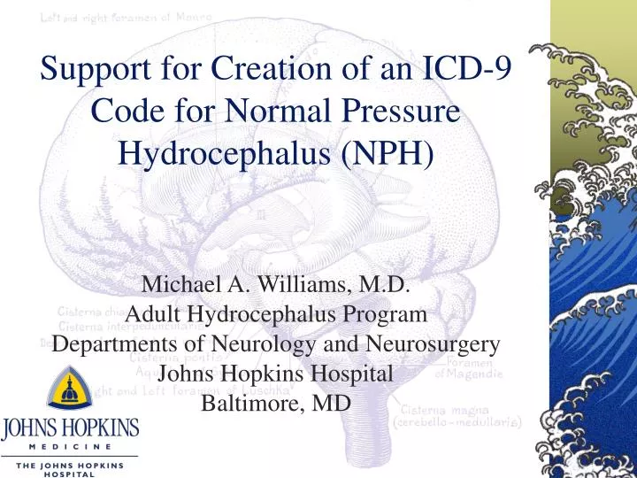 support for creation of an icd 9 code for normal pressure hydrocephalus nph n.