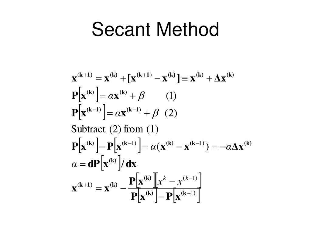 fortran program for secant method root