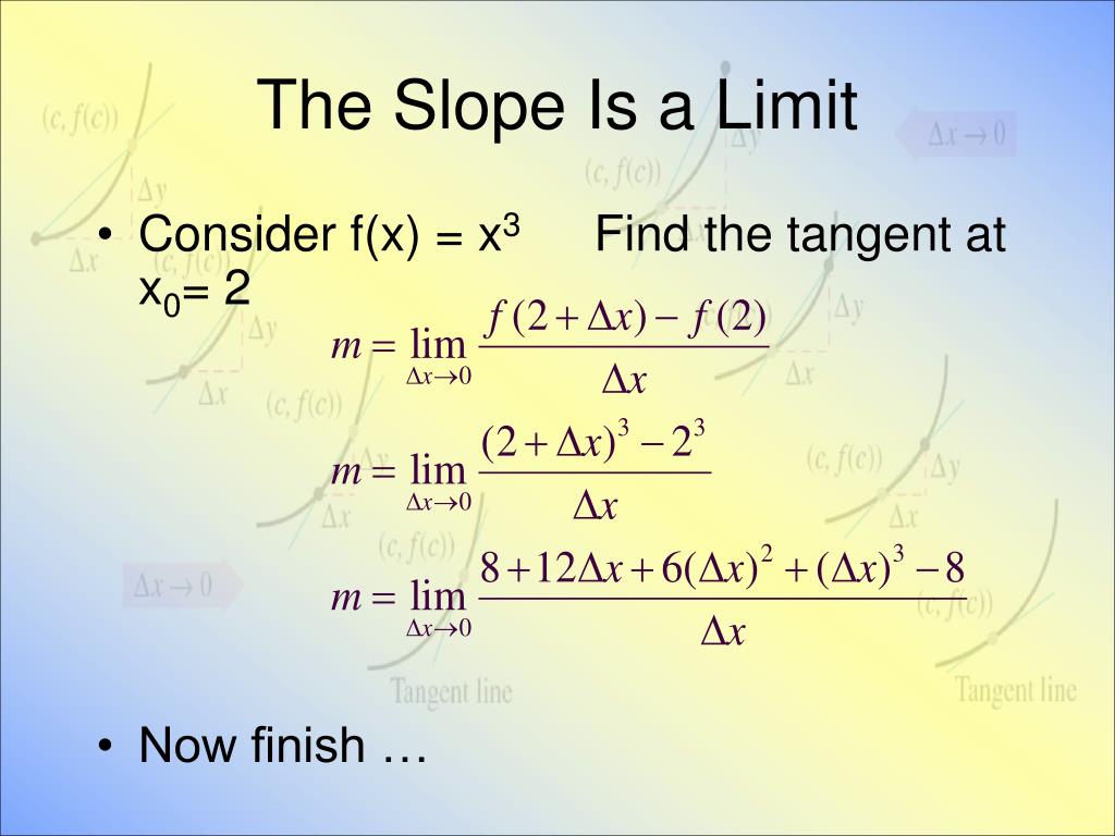 PPT - The Derivative and the Tangent Line Problem PowerPoint ...