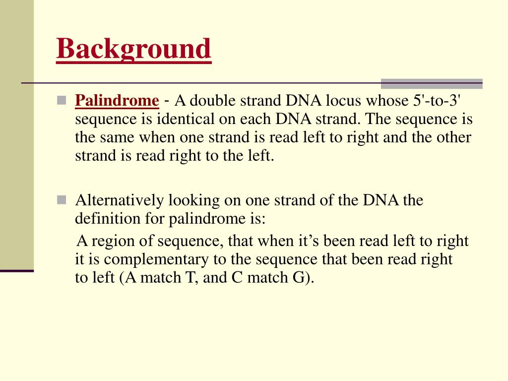 palindromic sequence