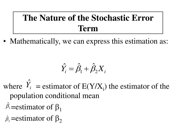 stochastic error term symbol