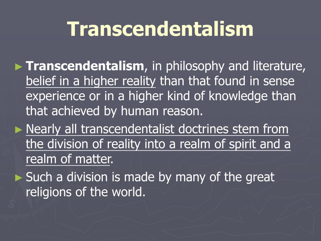 characteristics of transcendentalism literature