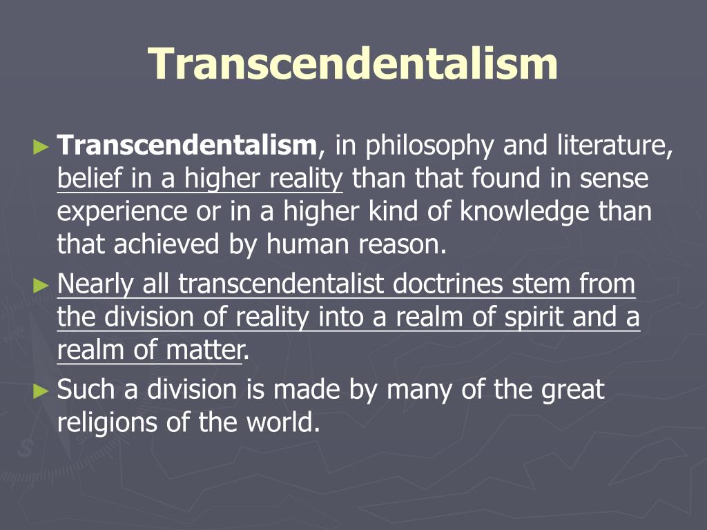 essays characteristics transcendentalism