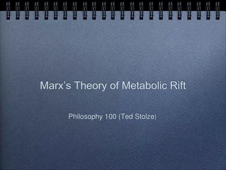 marx s theory of metabolic rift n.
