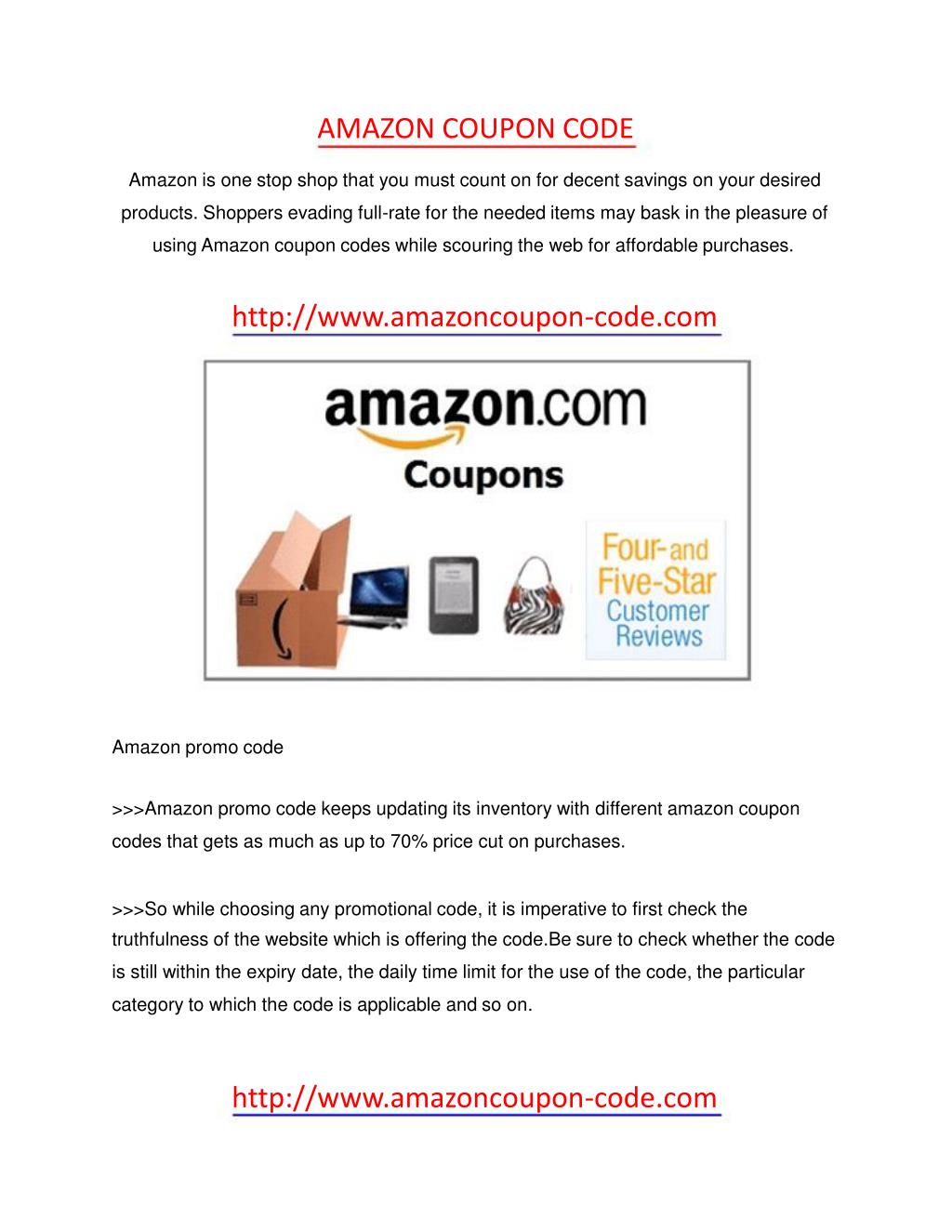 PPT amazon coupon code PowerPoint Presentation, free download ID160884