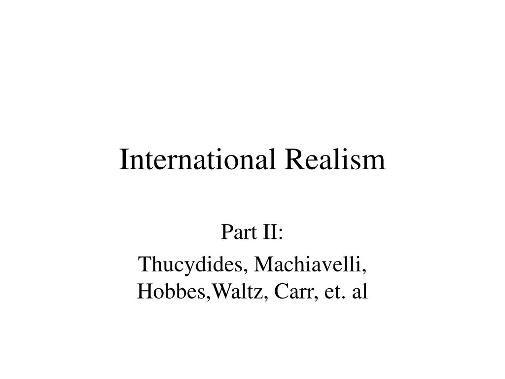 machiavelli and realism