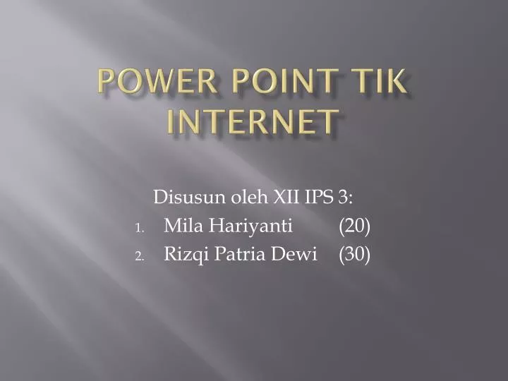 power point tik internet n.