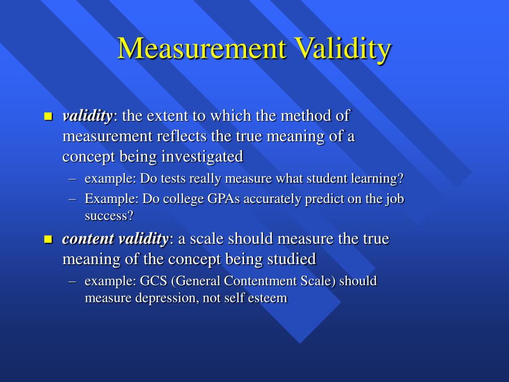 validity measures in research