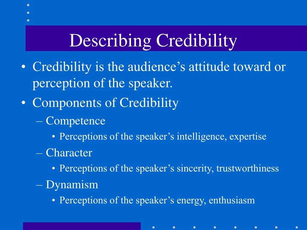 introduction speech credibility statement