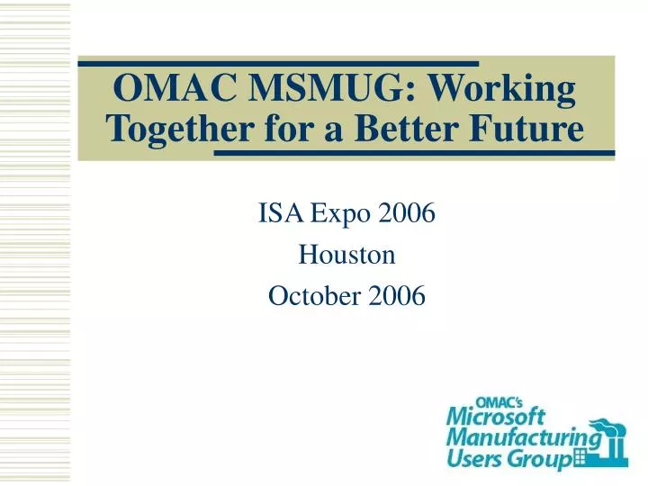 omac msmug working together for a better future n.