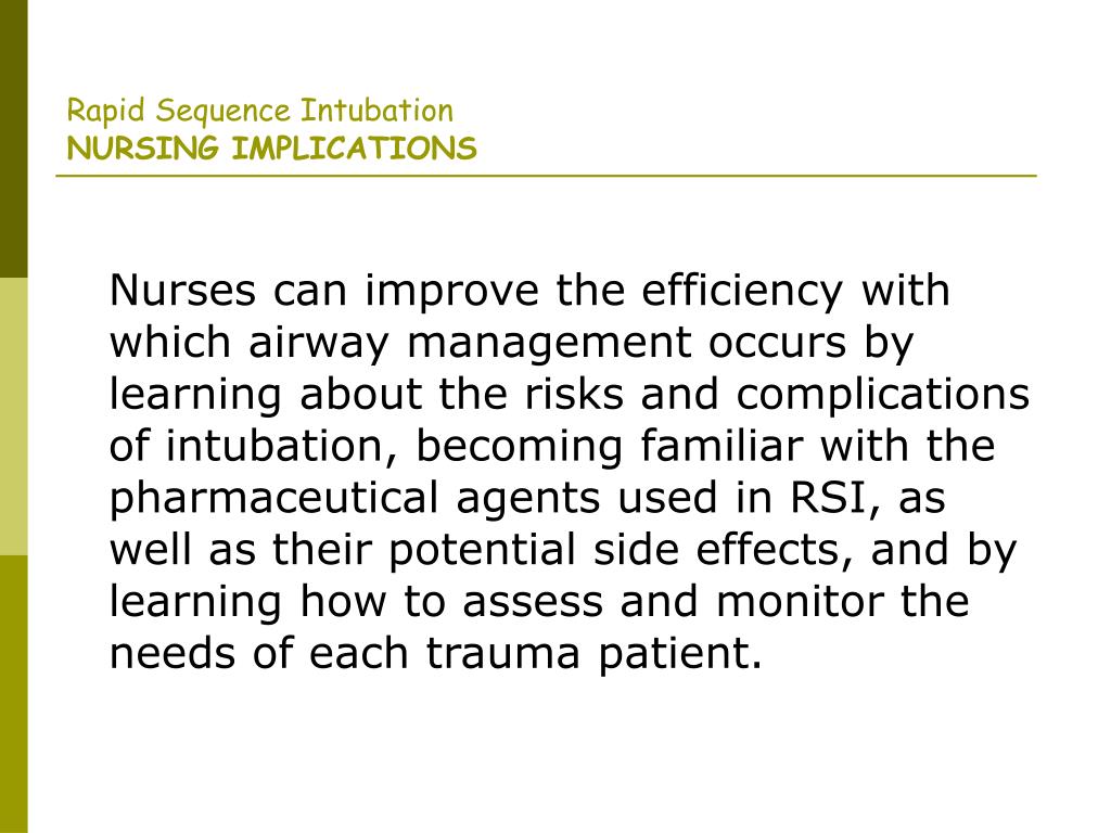 rapid sequence intubation history