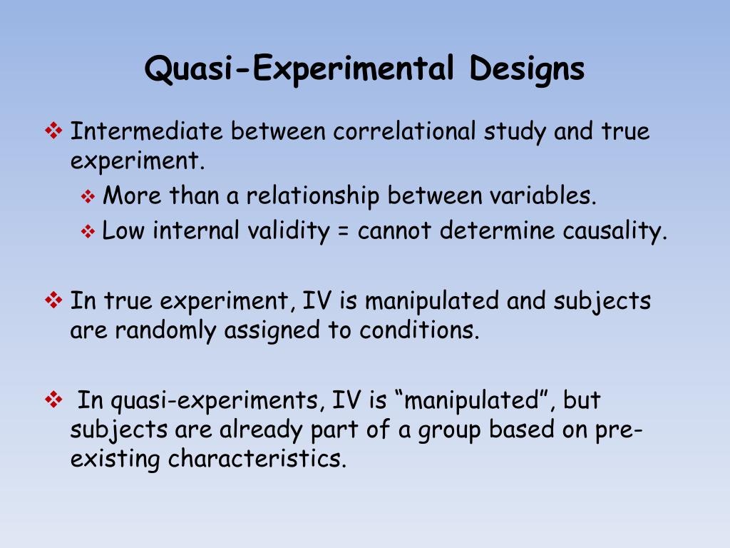 quasi experimental research design study