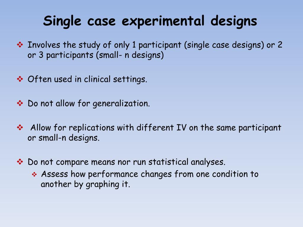 single case research experimental