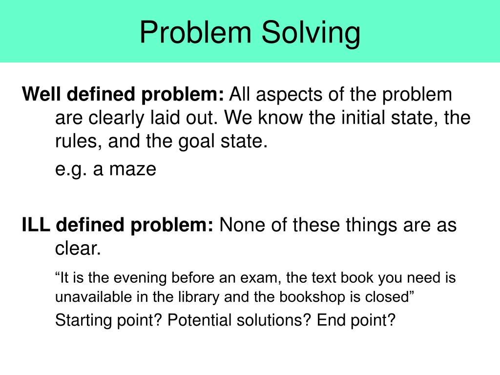 problem solving in cognitive psychology