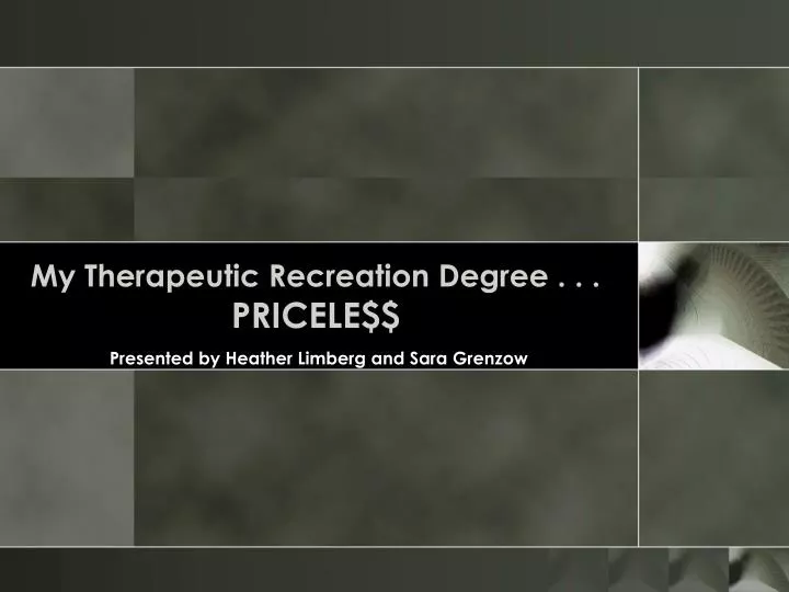 my therapeutic recreation degree pricele n.