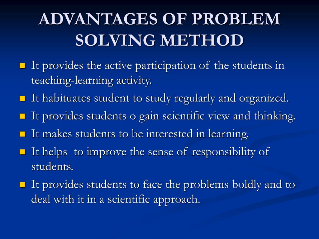 problem solving method in teaching science