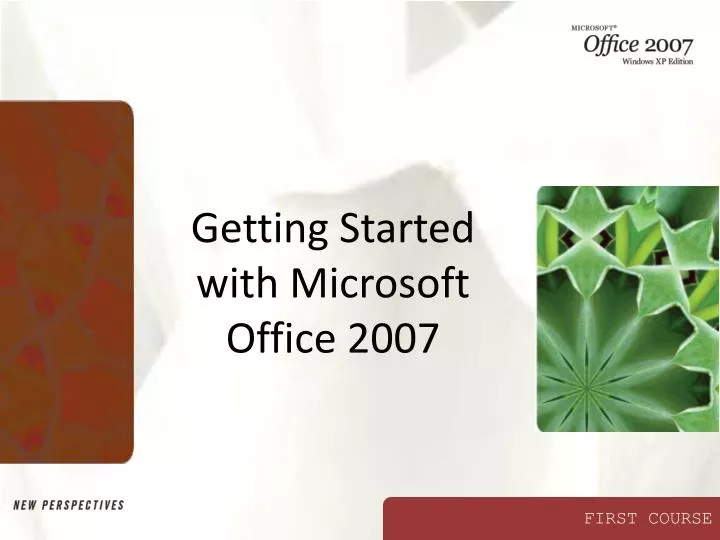 getting started with microsoft office 2007 n.