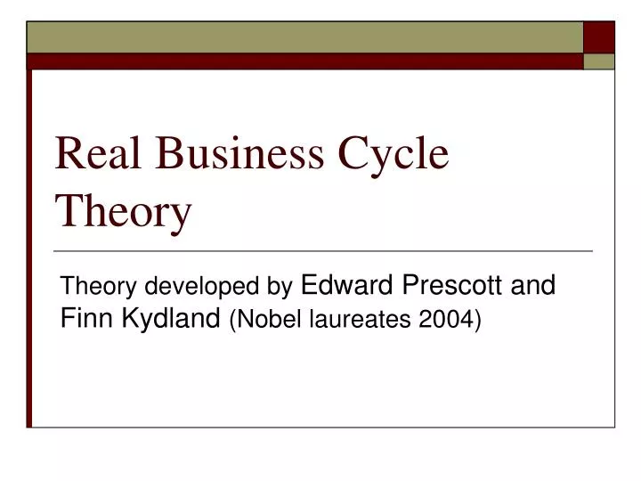 real business cycle theory n.