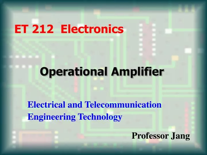 operational amplifier n.