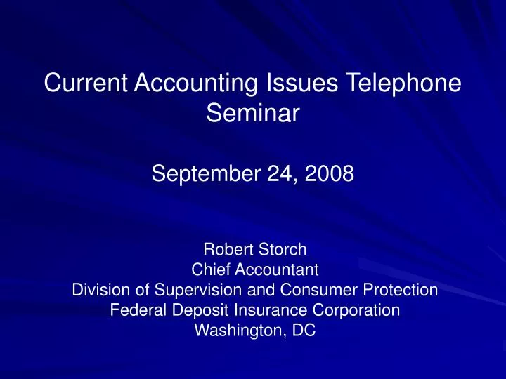current accounting issues telephone seminar september 24 2008 n.