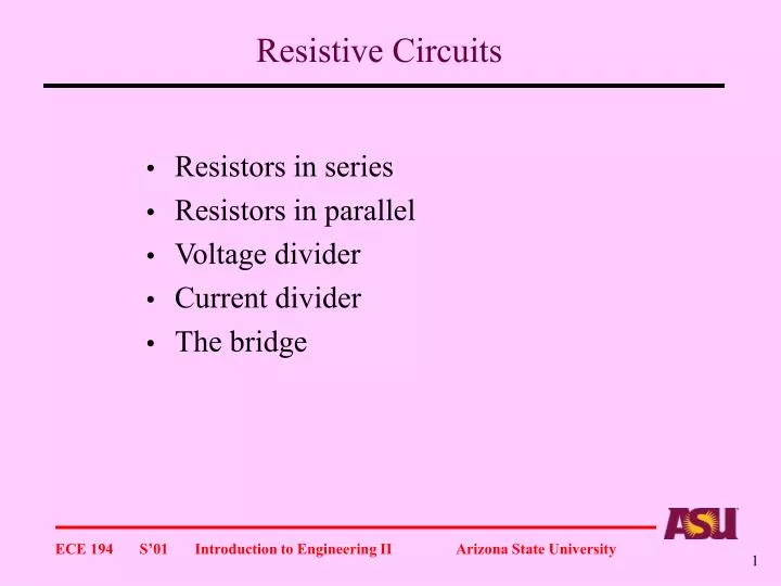 resistive circuits n.