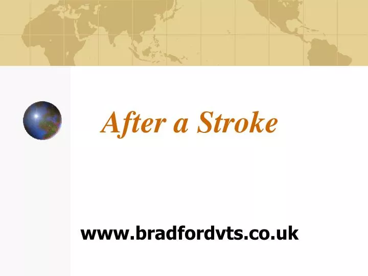 after a stroke n.