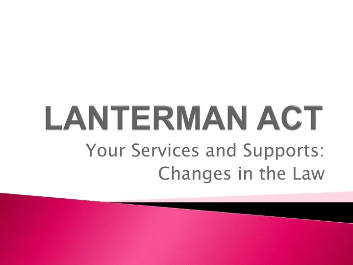 lanterman act n.