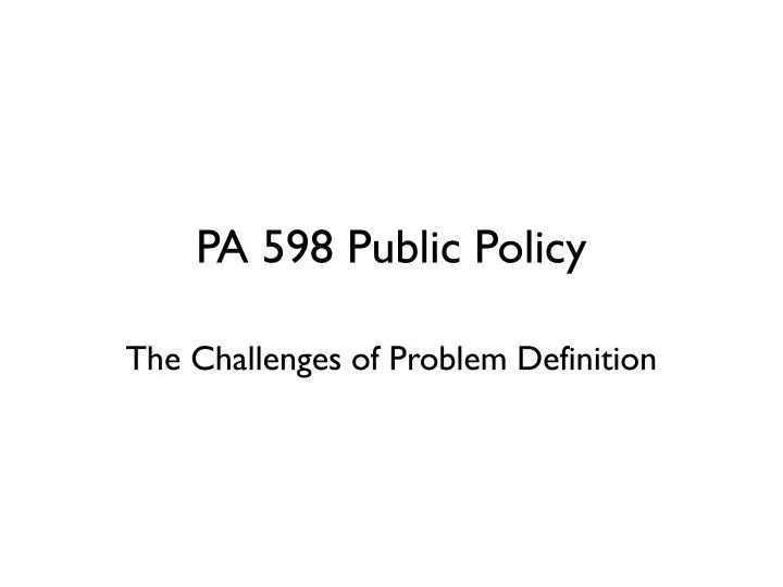 pa 598 public policy n.