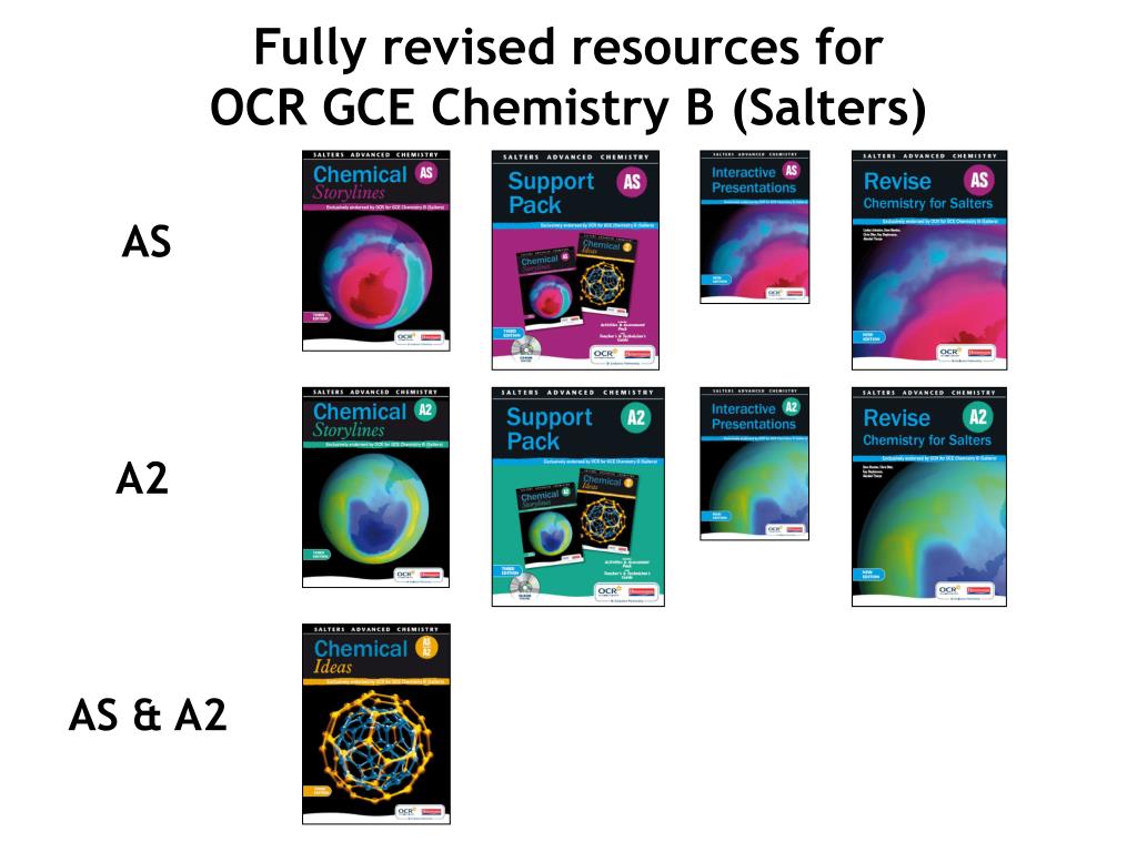 PPT - Salters Advanced Chemistry OCR GCE Chemistry B (Salters 