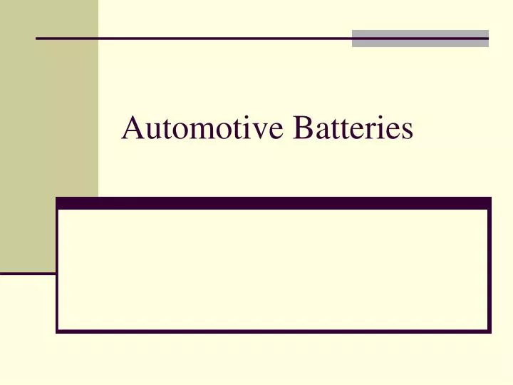 automotive batteries n.