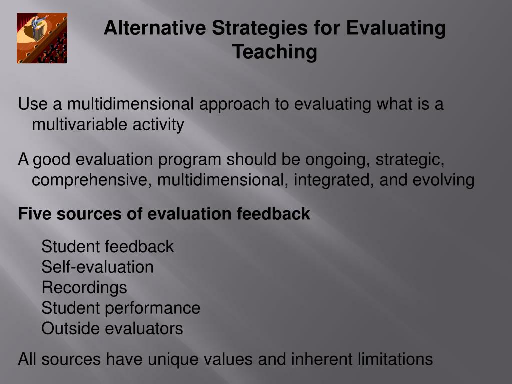Ppt Alternative Strategies For Evaluating Teaching Powerpoint
