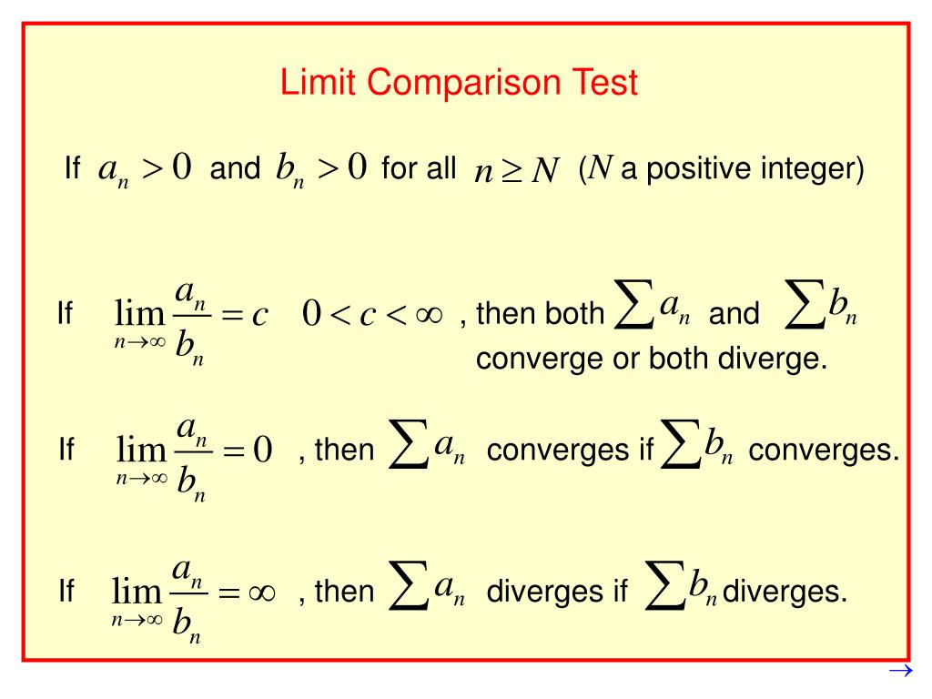 9 n тест. Limit Comparison Test. Comparison Test Convergence. Limit Test Convergence. Direct Comparison Test.