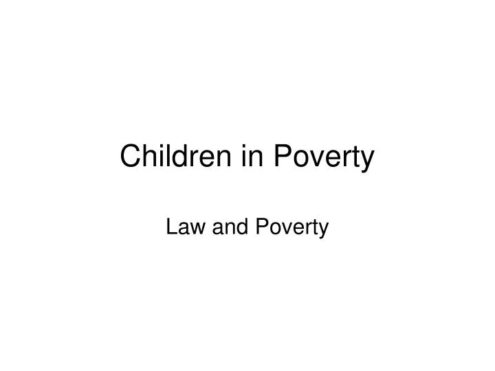 children in poverty n.