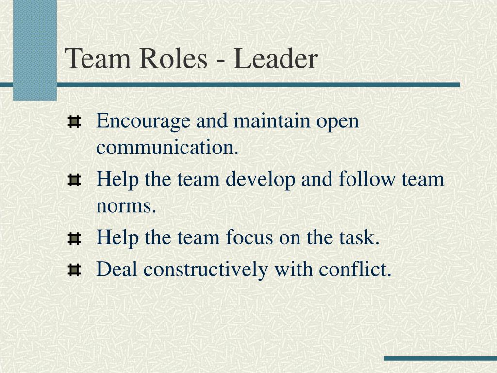 Team roles. Team Norms.