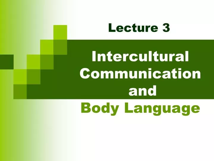 intercultural communication and body language n.
