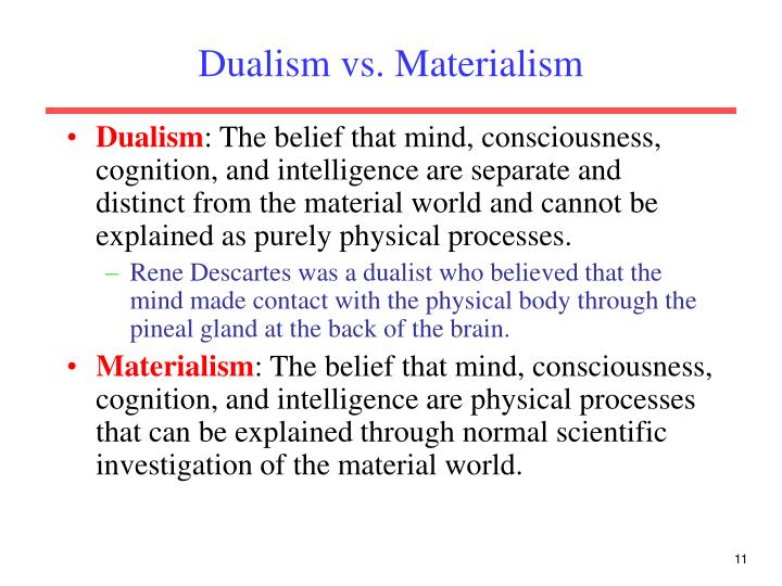 dualism vs materialism