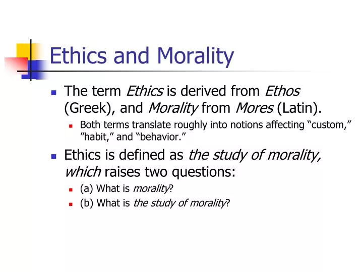 ethics and morality n.