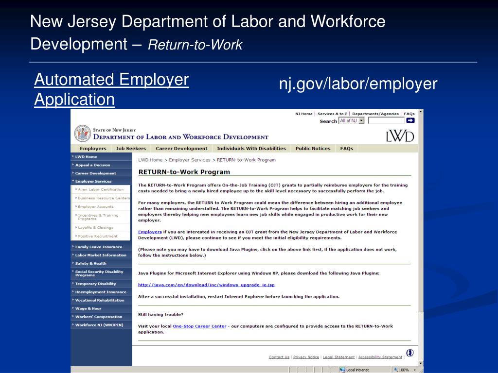 Nj department of labor real time jobs on demand