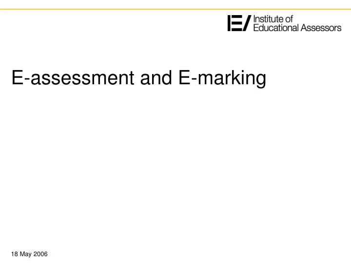 e assessment and e marking n.