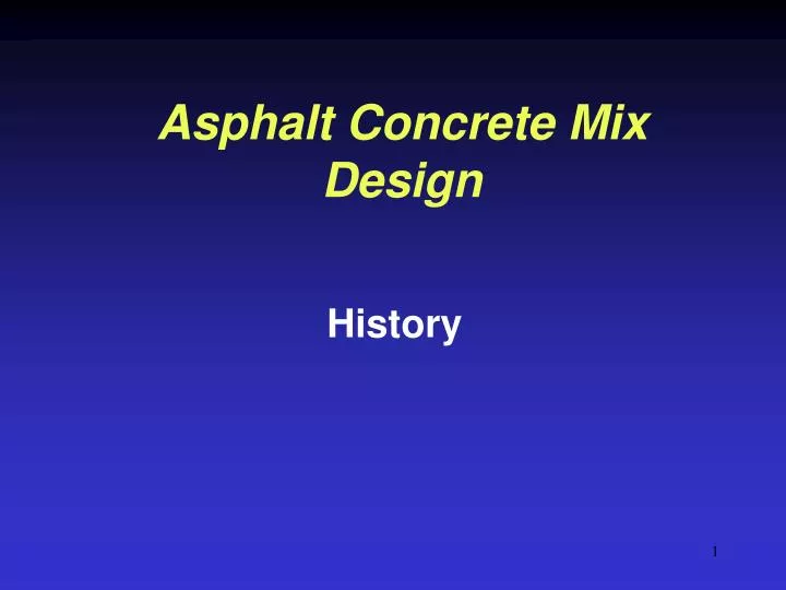 asphalt concrete mix design n.