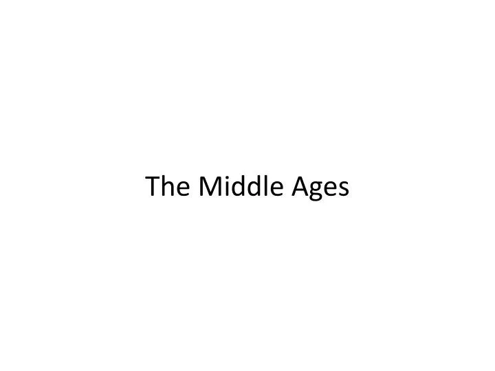 the middle ages n.