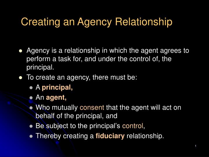 how an agency is created
