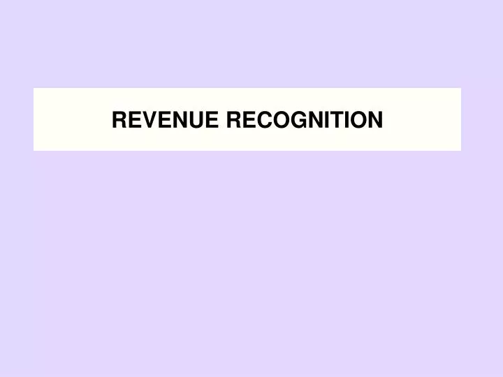 revenue recognition n.