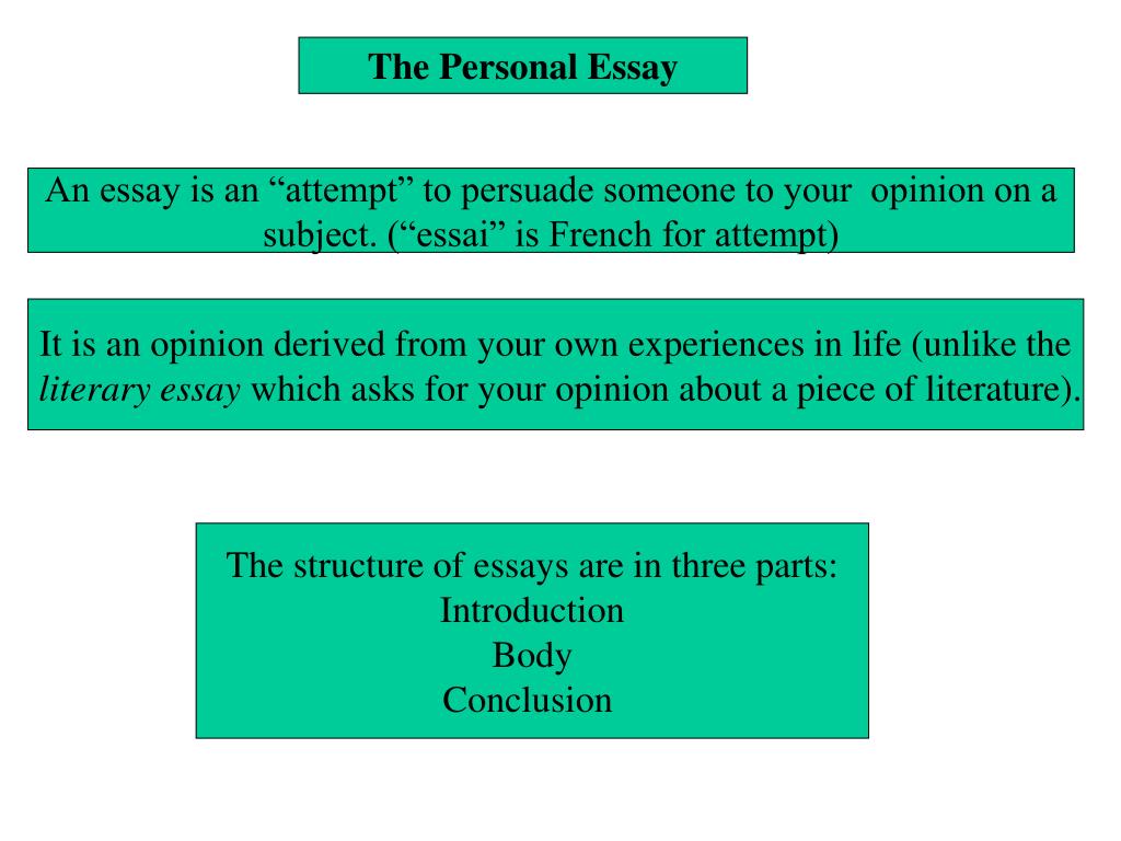 features of personal essay