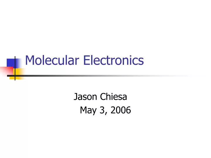 molecular electronics n.