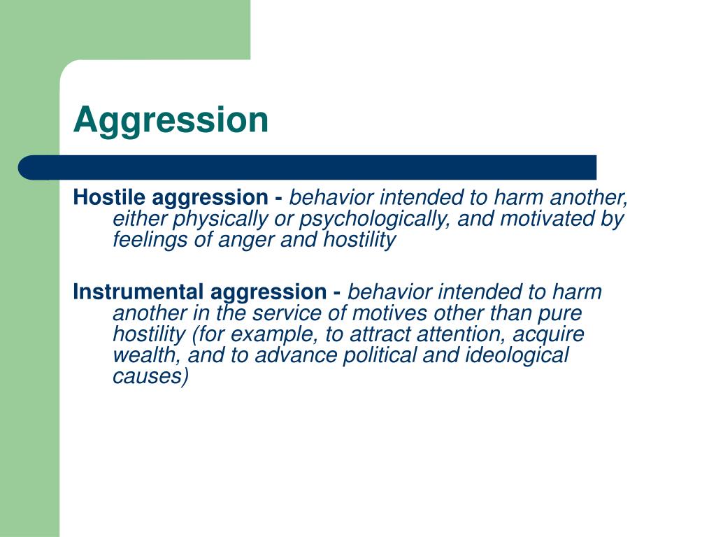 PPT - Chapter 13: Aggression PowerPoint Presentation, free download -  ID:167875