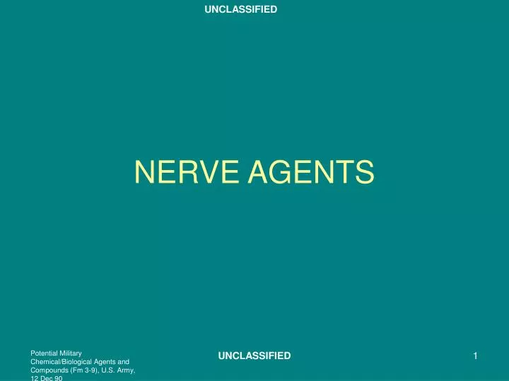 nerve agents n.