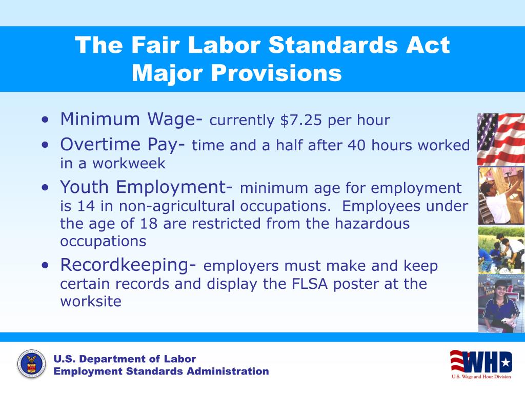 PPT The Fair Labor Standards Act Major Provisions PowerPoint